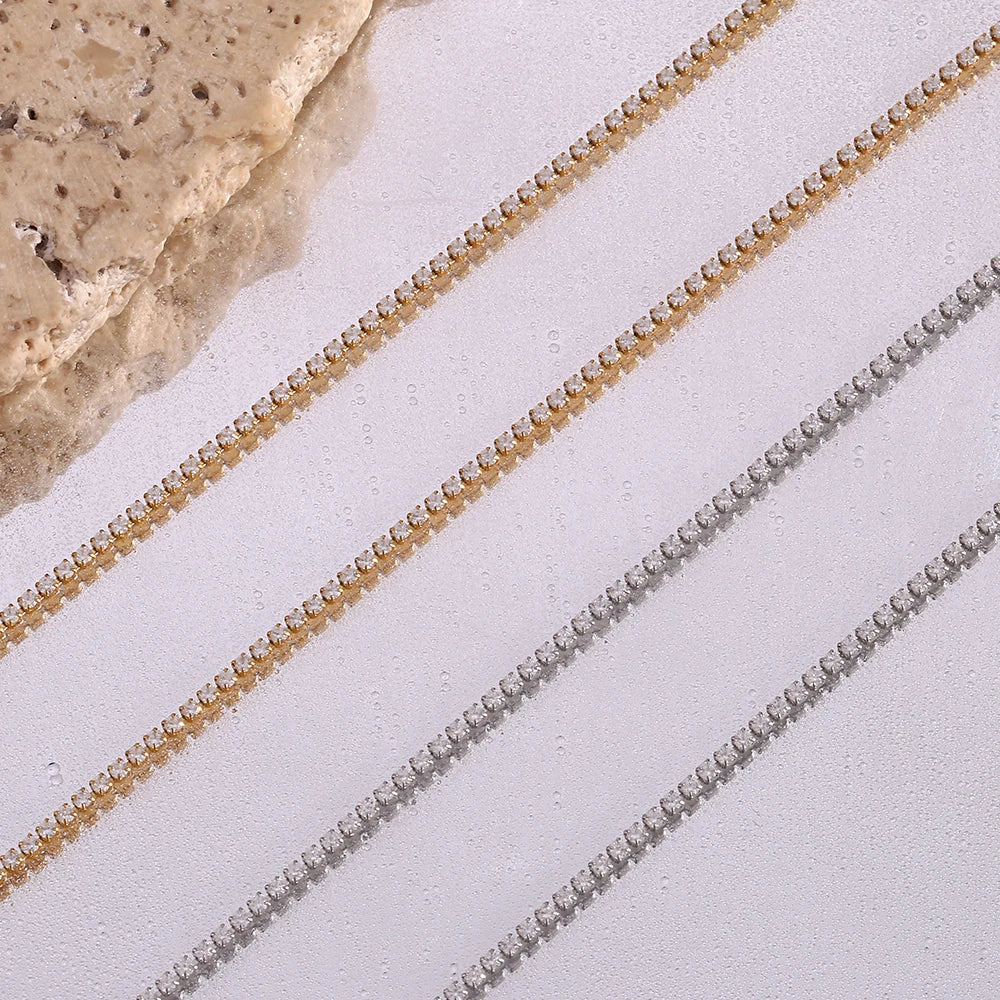2mm Dainty Tennis Chain Bracelet and Necklace — product detail