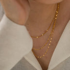 18k Dainty Classic Three Layer Necklace Stack — product detail