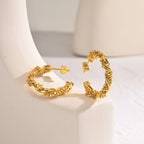 14k Dainty Textured Spiral Hoop Earrings — product detail