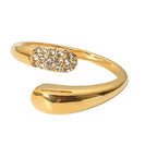 18k Dainty Sparkling Tip Wrap Around Ring — product detail