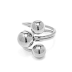 18k Bold Three Ball Open Ring — product detail