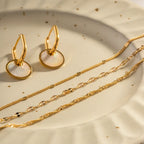 18k Dainty Classic Three Layer Necklace Stack — product detail