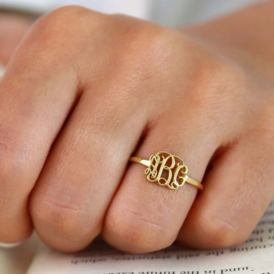 Minimal Monogram Ring — product detail