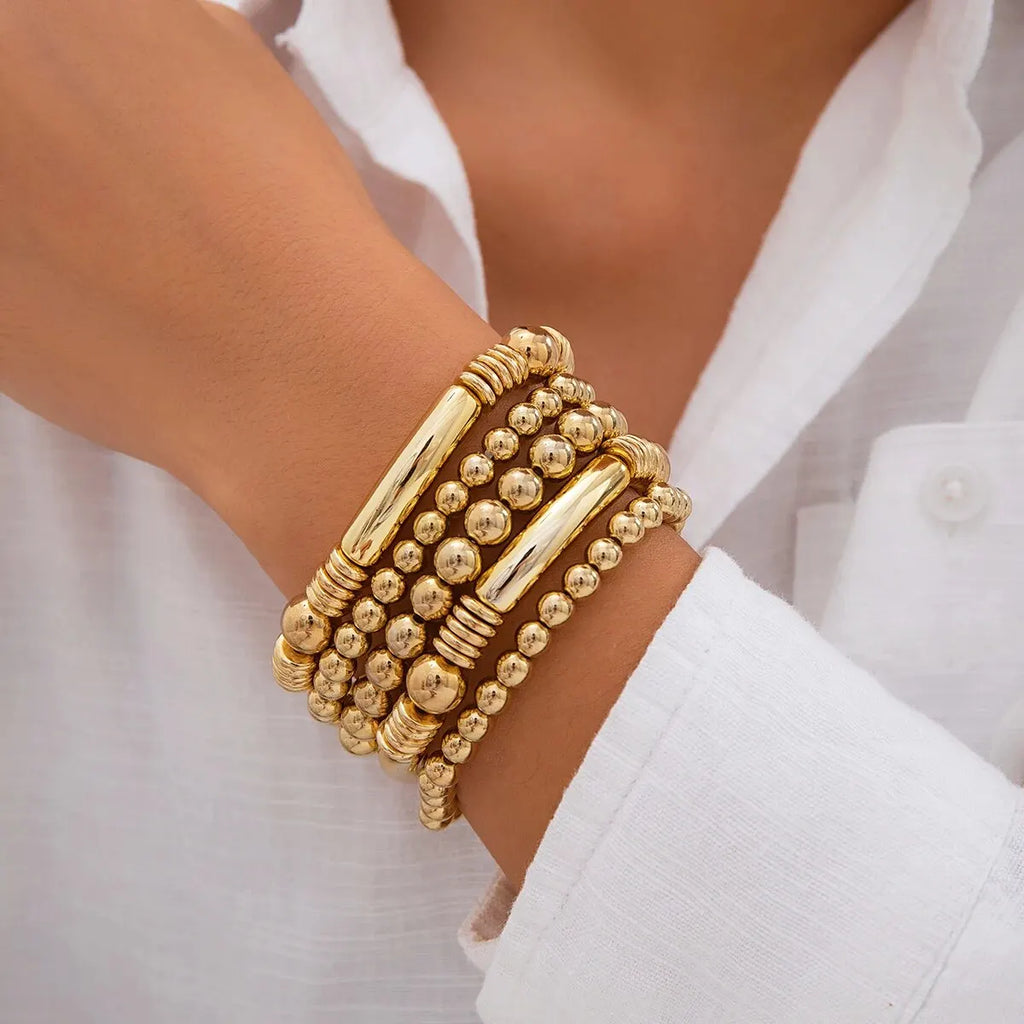 5pc Beaded Bracelet Stack Set — product detail
