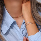 2mm Dainty Tennis Chain Bracelet and Necklace — product detail