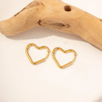 Elegant Heart Hoop Earrings — product detail