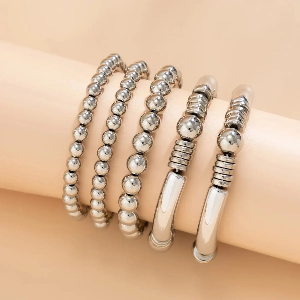 5pc Beaded Bracelet Stack Set — product detail