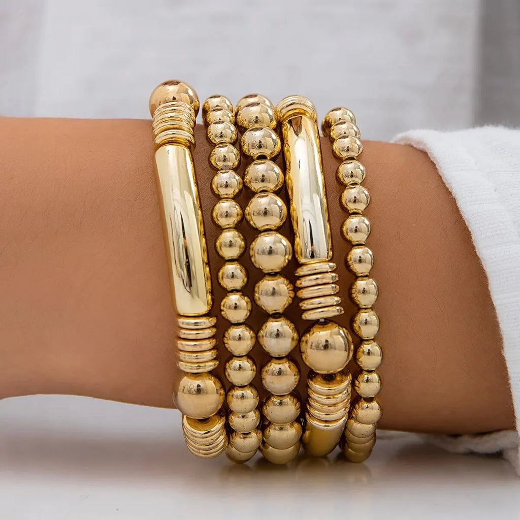5pc Beaded Bracelet Stack Set — product detail