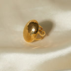 18k Hammered Oval Dual Band Ring — product detail