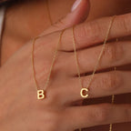 Dainty Minimal Letter Initial Necklace — product detail