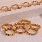 18k Baguette Cut Birthstone Ring — product detail