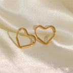 Elegant Heart Hoop Earrings — product detail