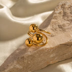 18k Bold Three Ball Open Ring — product detail
