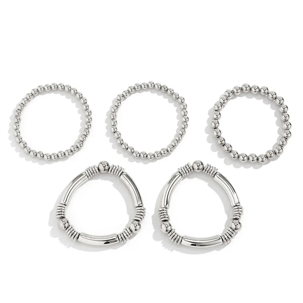 5pc Beaded Bracelet Stack Set — product detail