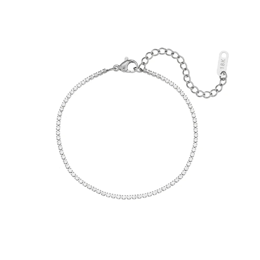 2mm Dainty Tennis Chain Bracelet and Necklace — product detail