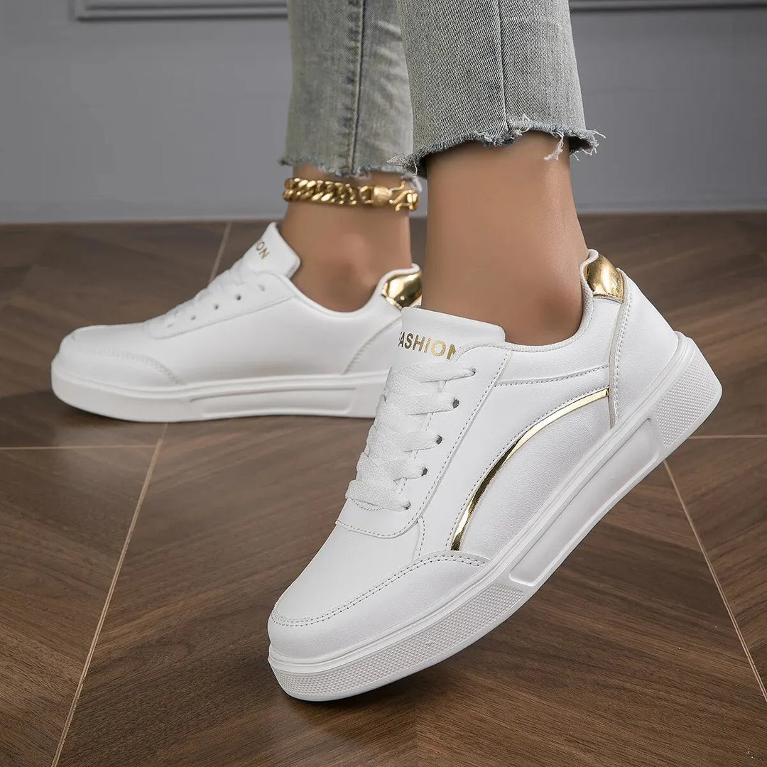 Zarelle™ | Gold Accent Sneakers