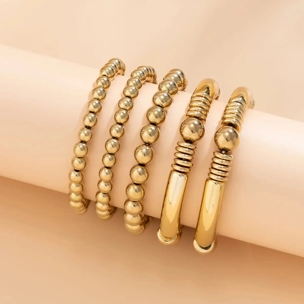 5pc Beaded Bracelet Stack Set — product detail