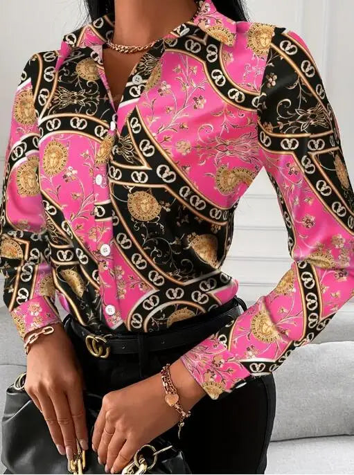 Melvara™ | Chain Print Shirt