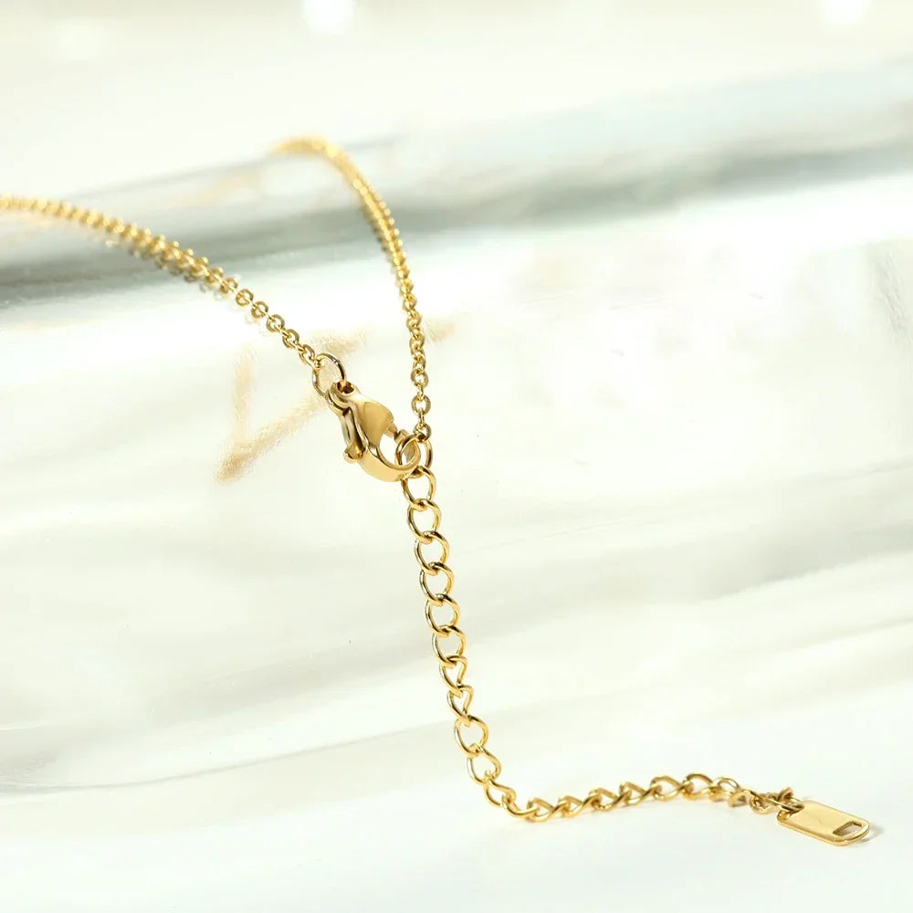 Dainty Minimal Letter Initial Necklace — product detail