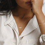 Dainty Personalised Disc Initial Necklace — product detail