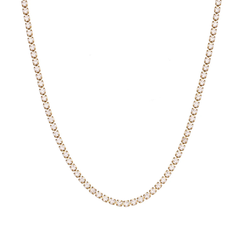 2mm Dainty Tennis Chain Bracelet and Necklace — product detail