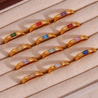 18k Baguette Cut Birthstone Ring — product detail