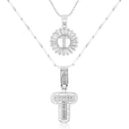 2pc 14k Sparkling Letter Initial Necklaces — product detail