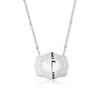 Dainty Belt Buckle Letter Initial Necklaces — product detail