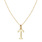 14k Minimal Serif Initial Necklace — product detail