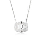 Dainty Belt Buckle Letter Initial Necklaces — product detail