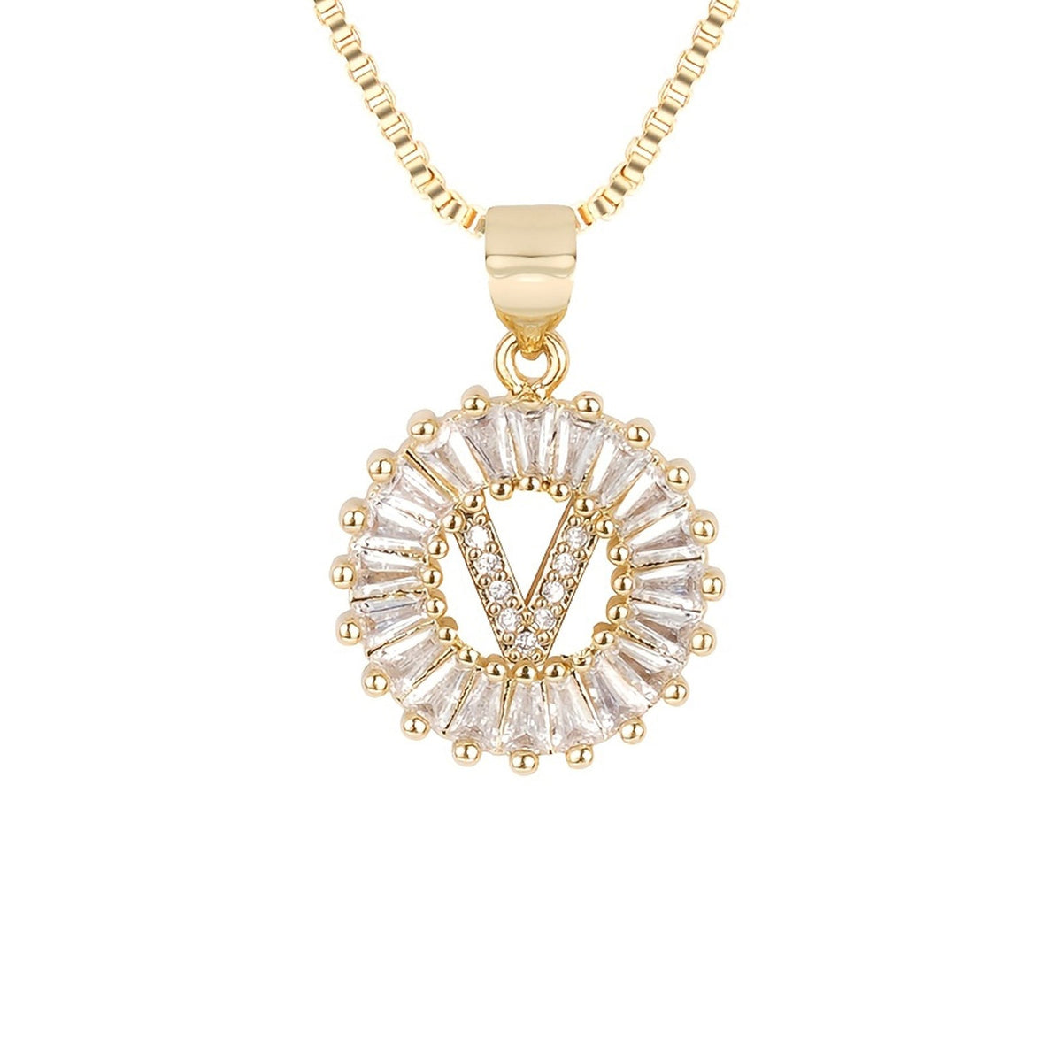 Circle Initial Necklace — product detail