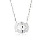 Dainty Belt Buckle Letter Initial Necklaces — product detail