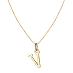 14k Minimal Serif Initial Necklace — product detail