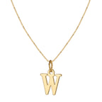 14k Minimal Serif Initial Necklace — product detail