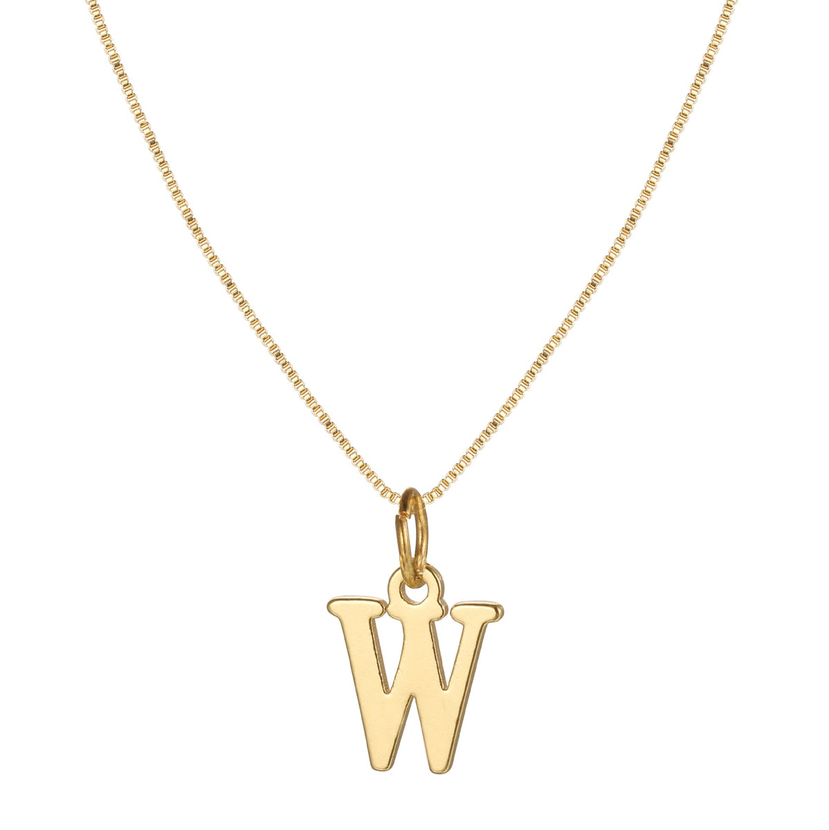14k Minimal Serif Initial Necklace — product detail