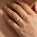Emerald Cut Sparkling Accented Ring — product detail