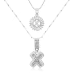 2pc 14k Sparkling Letter Initial Necklaces — product detail