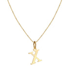 14k Minimal Serif Initial Necklace — product detail