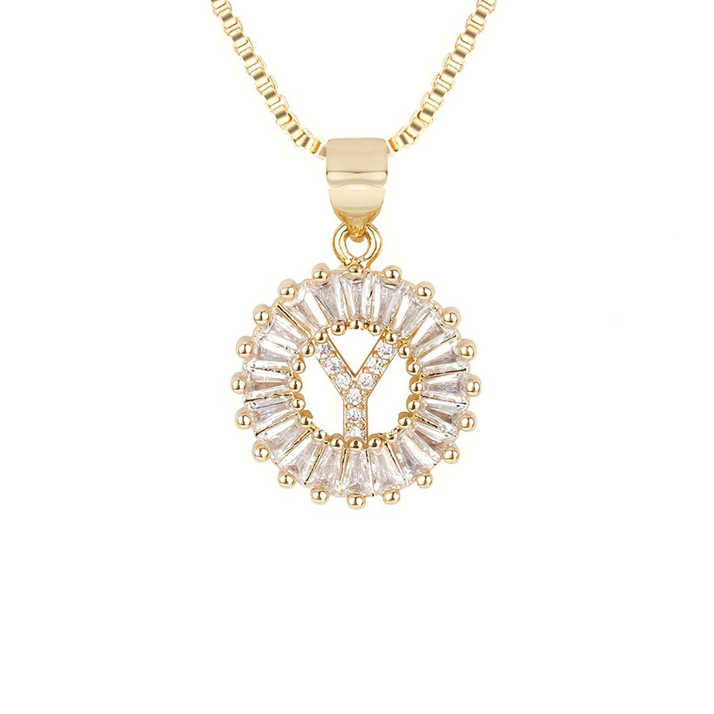 Circle Initial Necklace — product detail