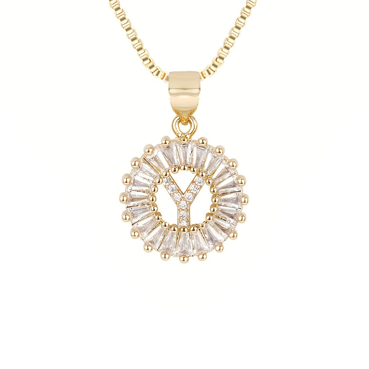 Circle Initial Necklace — product detail