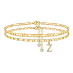 2pc 14k Sparkling Letter Initial Anklet — product detail
