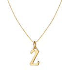 14k Minimal Serif Initial Necklace — product detail