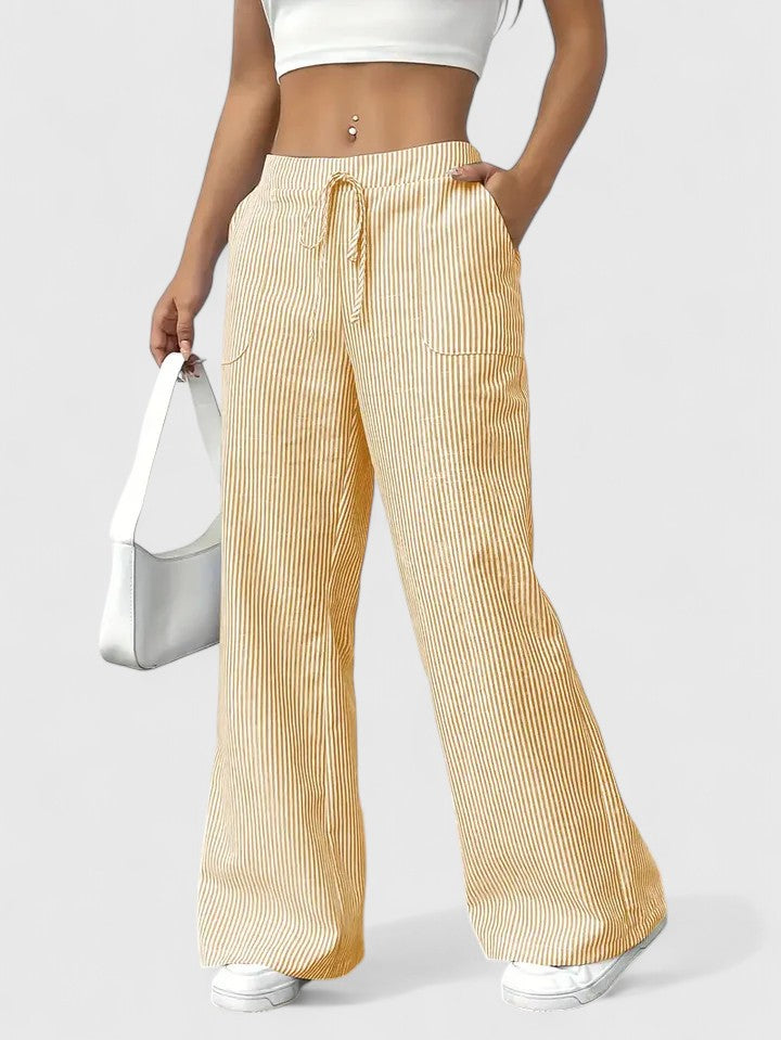 Isla | Wide-Leg Striped Trousers