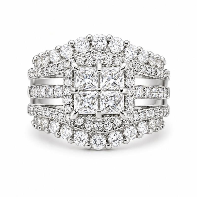 5-in-1 Sparkling Accented Ring Stack — product detail