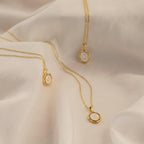 Accented Initial Chain Charm Necklace — product detail