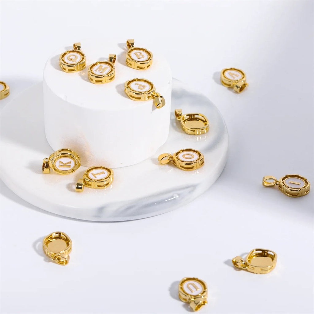 Accented Initial Chain Charm Necklace — product detail