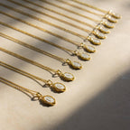 Accented Initial Chain Charm Necklace — product detail