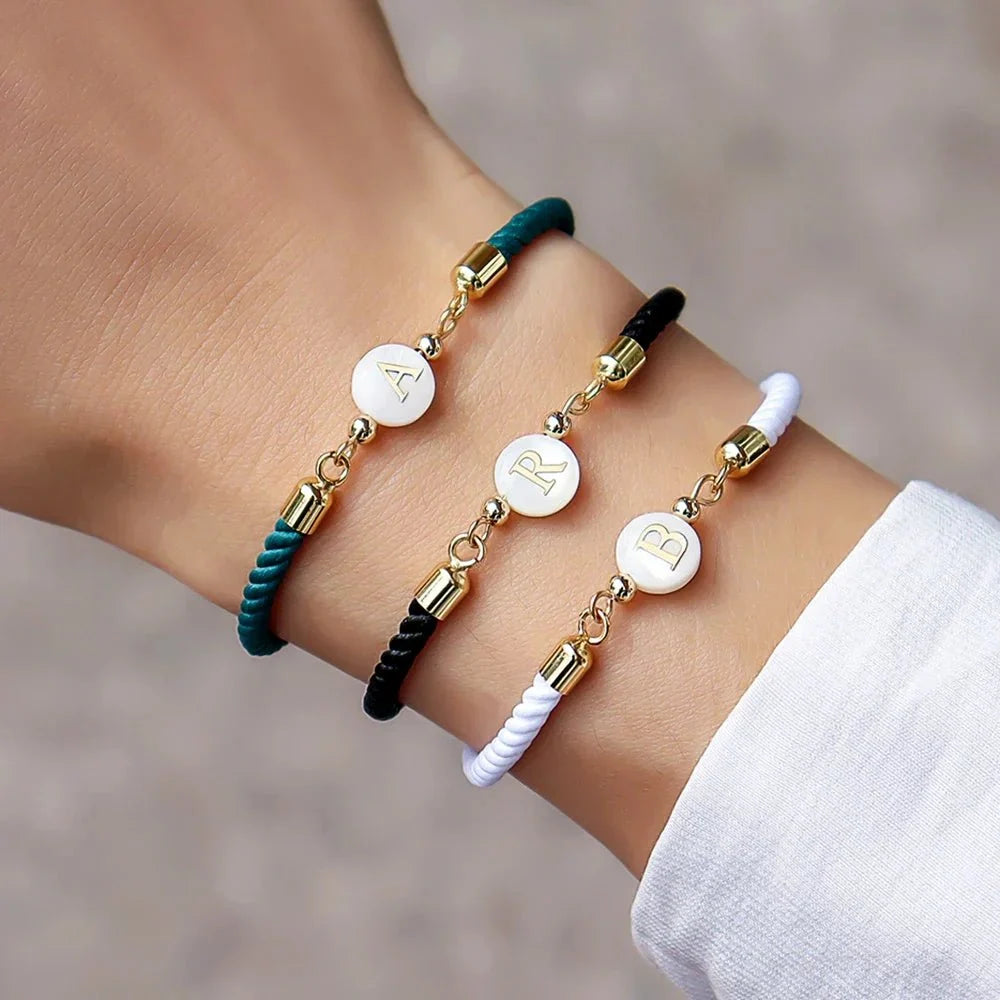 Adjustable Dainty Letter Initial Bracelet — product detail