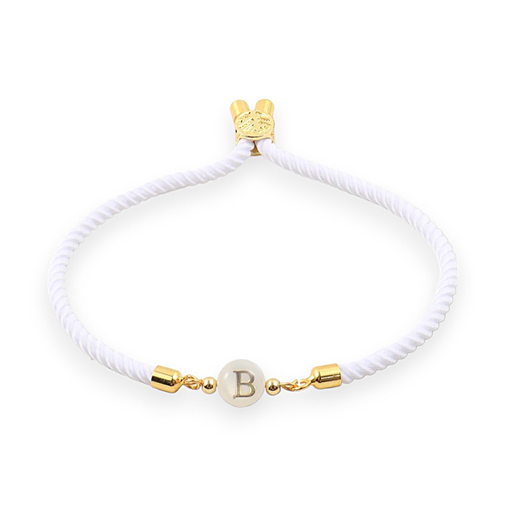 Adjustable Dainty Letter Initial Bracelet — product detail