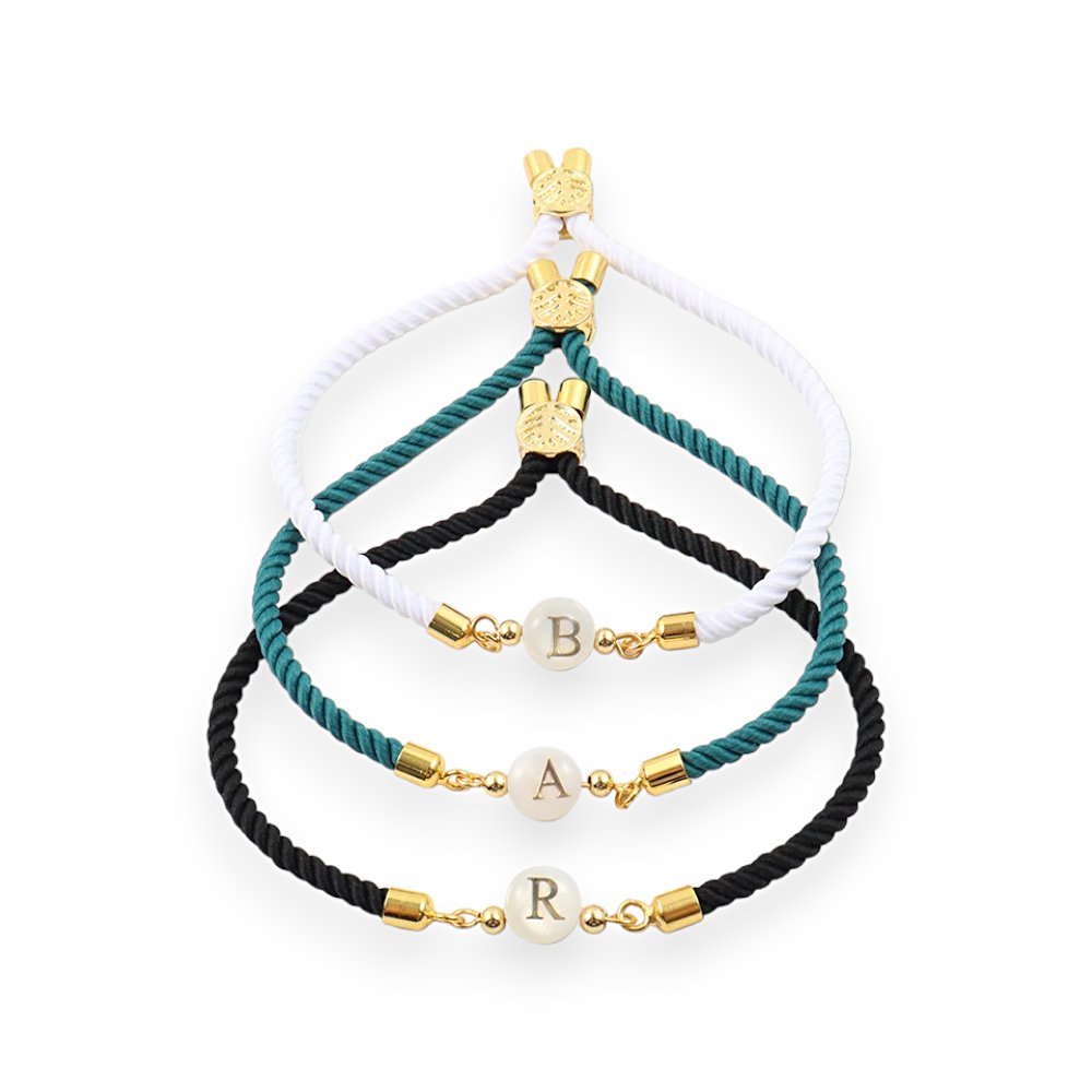 Adjustable Dainty Letter Initial Bracelet — product detail